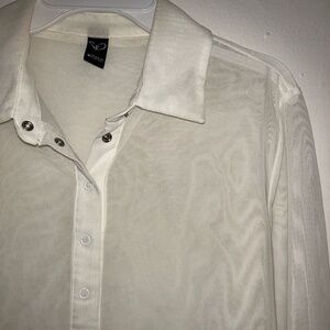 White Button down top